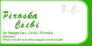 piroska csibi business card